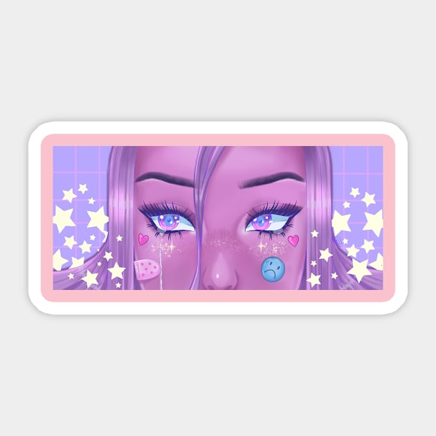 Starry Eyed Sticker by Fentiocean